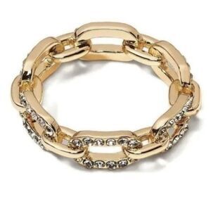 BaubleBar Gold and Silver Chain Ring